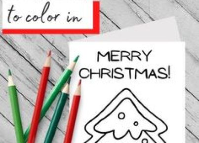 Printable Christmas Cards to Colour