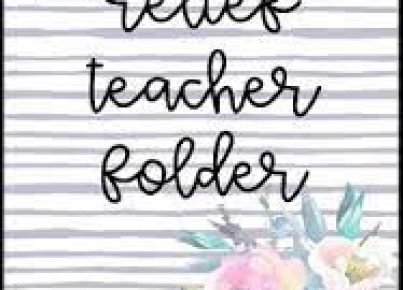 Relief Teaching Folder Templates for Classroom Teachers