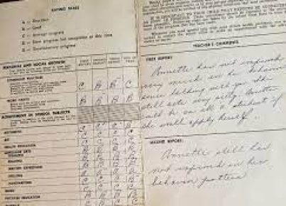 Report Cards - Then And Now!
